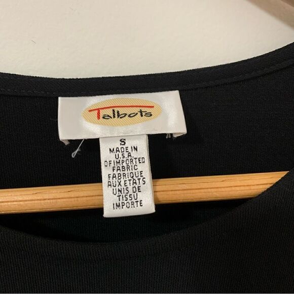 Talbots Women's Black Short Sleeve Tee Top Size Small - Picture 3 of 5